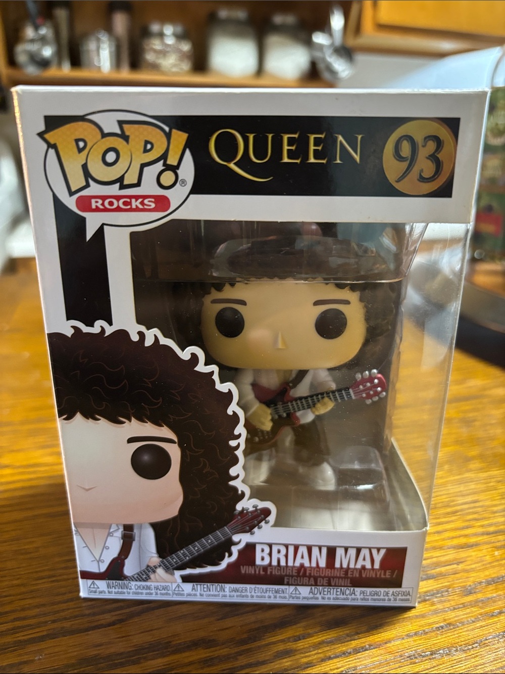 Funko Pop! Rocks Queen Brian May Vinyl Figure - White, Black, Red